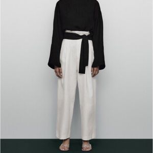 NWT ✨ Massimo Dutti Linen Paperbag Trousers - Limited Edition